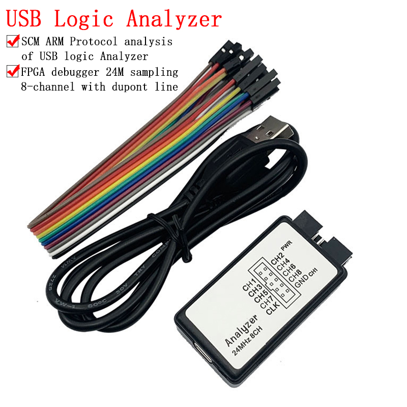 USB Logic Analyzer 24MHz 8 Cha - Logic Analyzer Usb 评论和价格