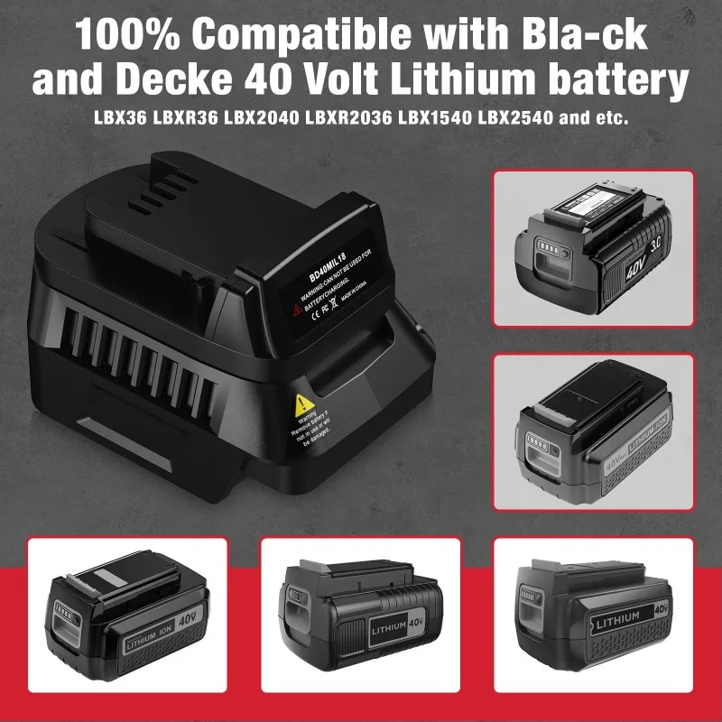 BD40MIL18 Battery Adapter Suit - Black+Decker Tool Cordless 评论和价格