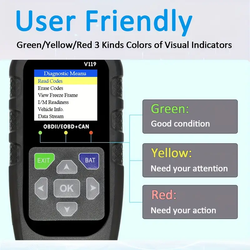 V119 OBD2 Scanner Code Reader  - Logic Analyzer Usb 评论和价格