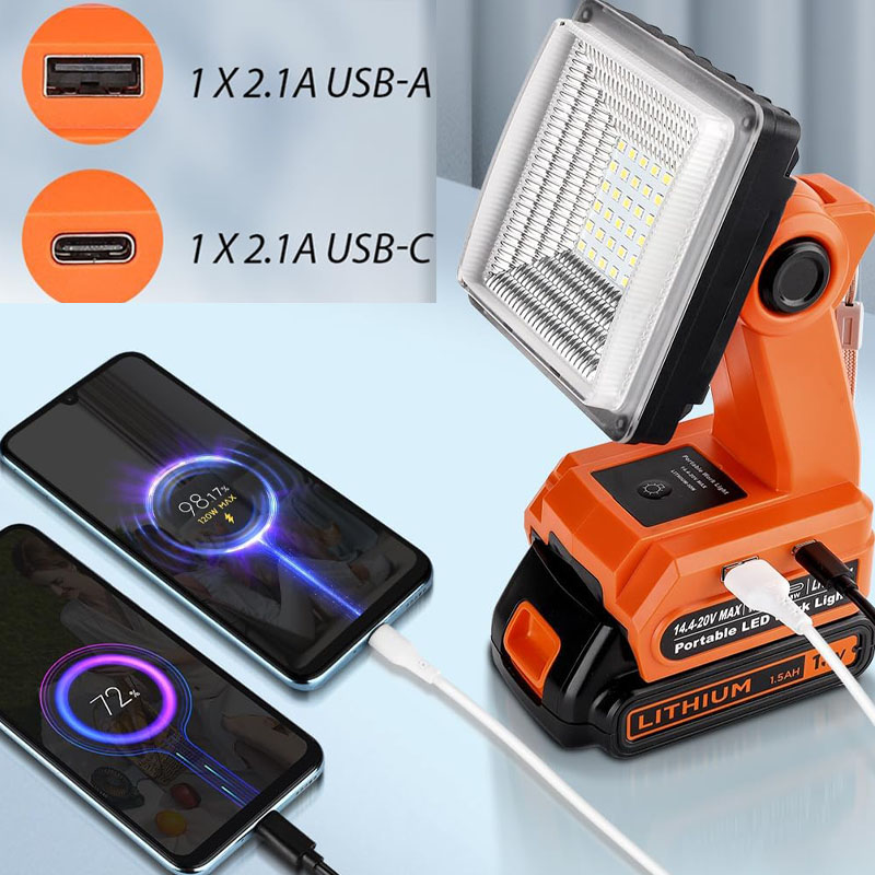 4 Inch Led Work Light Tool Lam - Black+Decker Tool Cordless 评论和价格